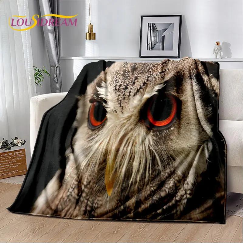 Мягкое плюшевое одеяло с милой совой 3D мультфильмом, фланелевое одеяло для гостиной, спальни, кровати, дивана, чехол для пикника, Bettdecke Kid