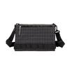 Men Women Chain Single Shoulder Bag Foldable Messenger Bag Chain Casual Plaid Chest Bag Small Crossbody Bag  Waterproof Black