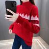 Pullover Sweater Women Mink Down Autumn and Winter 2023 Half High Collar Loose Knitted Undercoat Casual Pullover Sweater Women