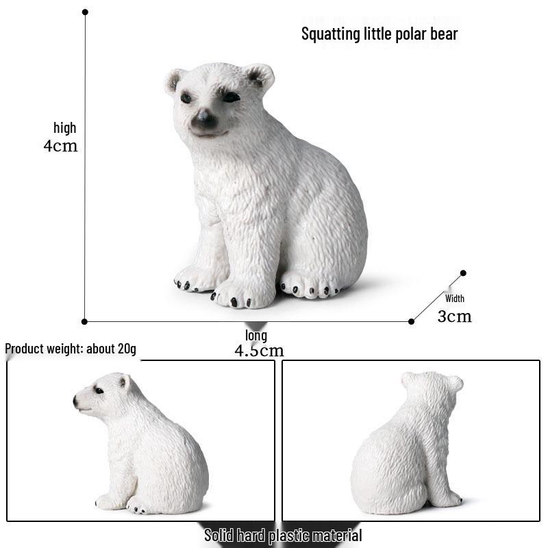 Набор моделей диких животных Арктики: Белый медведь и пингвин
