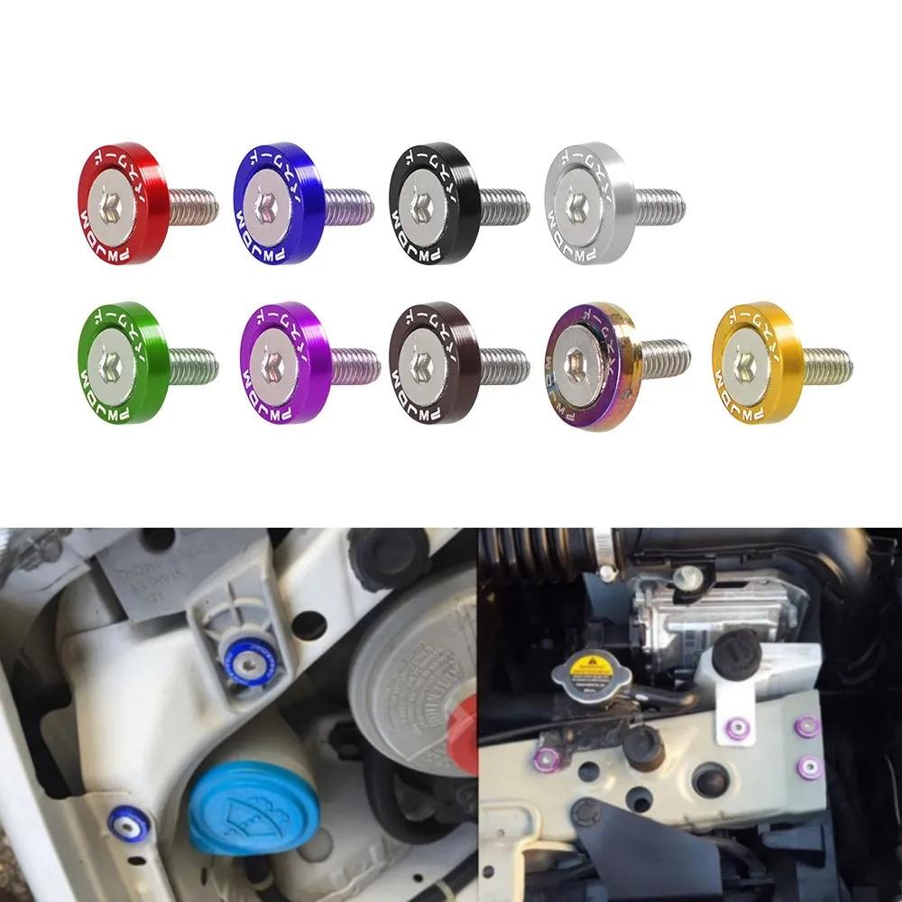 Universal 20Pcs M6 * 20mm JDM Bumper Fender Washer Kit Engine Bay Dress Up Bolts Fasteners Aluminum Concave Hex Screws