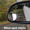 2pcs Car Blind Spot Mirror Rear View 360 Adjustable Angle Wide Mirror Convex Blindspot Mirror Side Rearview Small Round Glass Styling