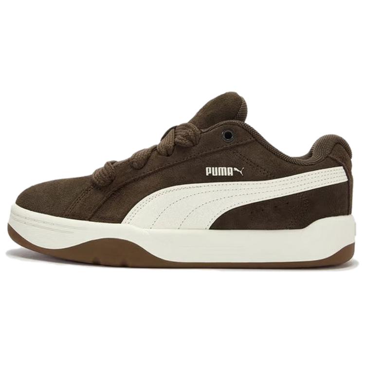 Puma Парк Лайфстайл Кожаные Низкие Скейтборд Ботинки Унисекс Коричневый Белый 406826-02