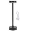 Small Bedside Table Lamp Cordless Rechargeable 3 Color Stepless Dimmable Touch Lamp Nightstand
