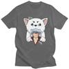 Женская футболка Kawaii Gintama Gintoki Sakata с коротким рукавом Sadaharu, футболка с графическим рисунком, хлопковые футболки с аниме манга, топы, товары