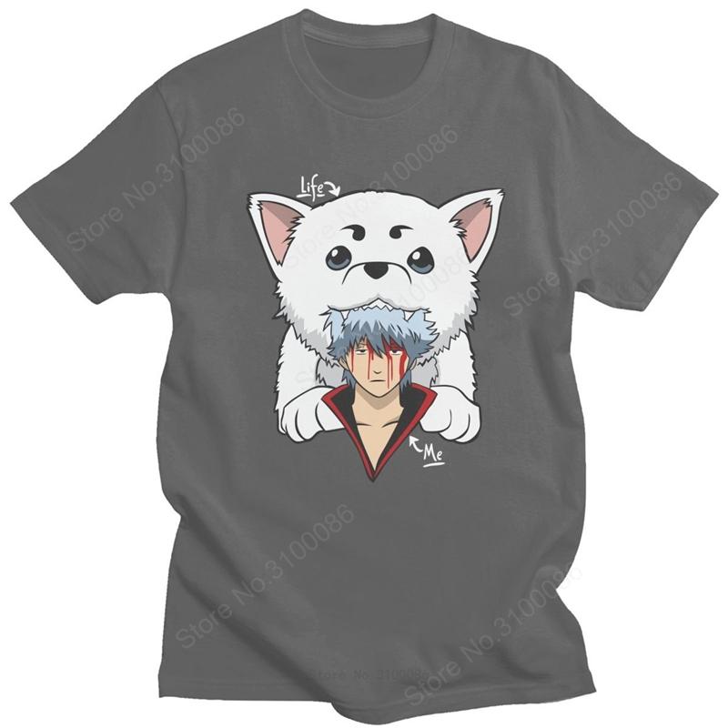 Женская футболка Kawaii Gintama Gintoki Sakata с коротким рукавом Sadaharu, футболка с графическим рисунком, хлопковые футболки с аниме манга, топы, товары