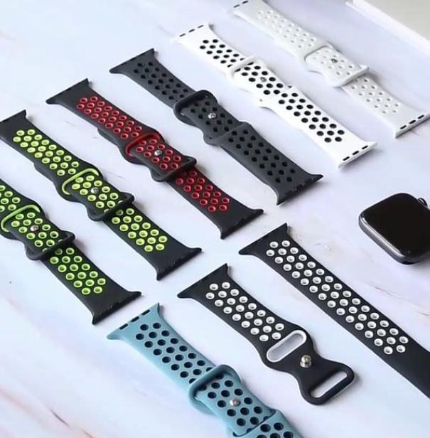 Спортивный ремешок для Apple Watch Ultra 2, 9, 8, 7, 6 SE 5, 4, 3, 2, 1, 49 мм, 38 мм, резиновый ремешок для Iwatch 4, 3, 40 мм, 44 мм, 41 мм, 42 мм, 45 мм