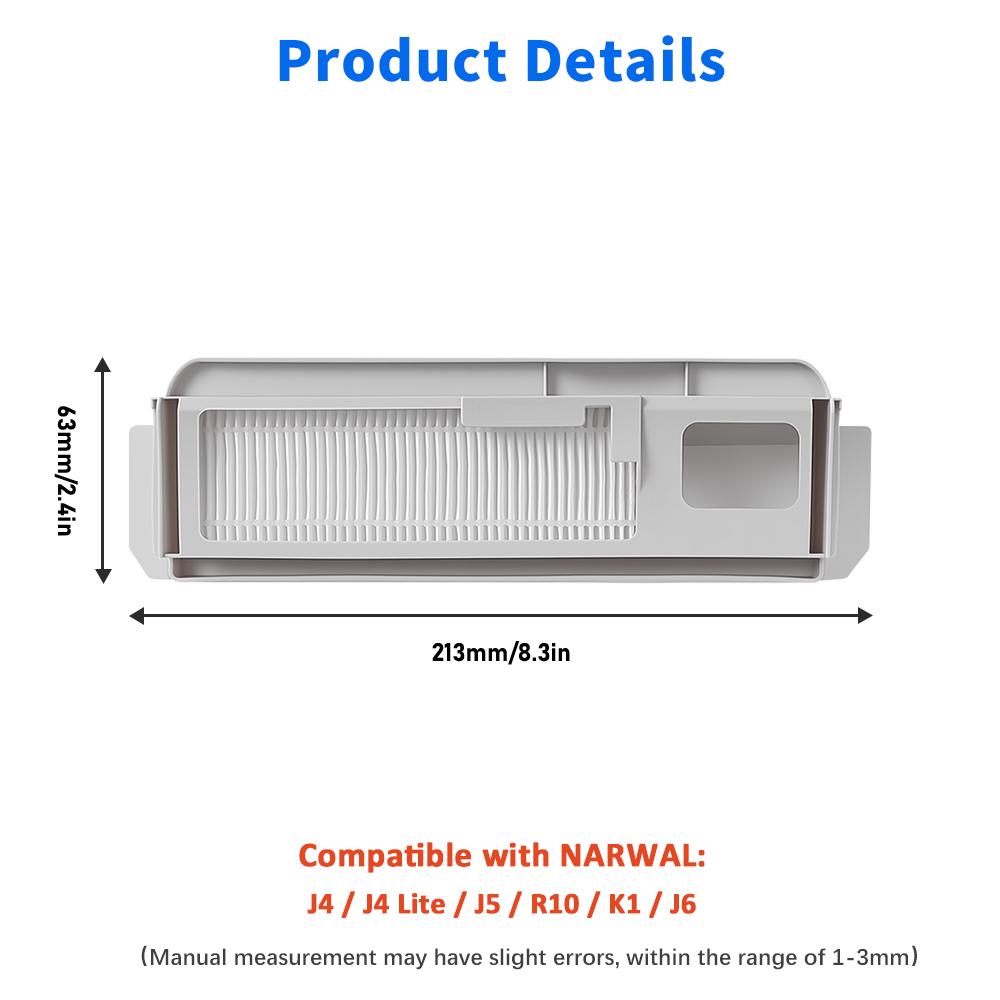 Main Side Brush Dust Bag Roller Mop Filter For Narwal J6 Robot Vacuum Cleaner Mop Track Mop Cloth Part For Floor Cleaning Tools