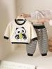 2025 New Style Autumn Baby Fleece Sweatshirt & Pants Two-Piece Set for Boys and Girls