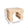 Wooden Bunny Hay Feeder Hamsters Playhouse Hideout Less Wasted Small Animal Holder Food Feeding