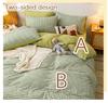 Kawaii Bear Printed Bed Set Floral Duvet Cover Pillowcase Bedding Set Cute Dinosaur Bed Linen Sheet Quilt Full Queen King Size