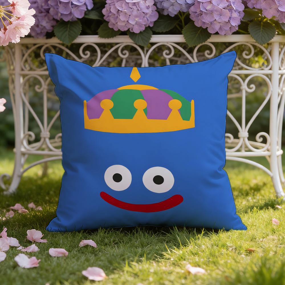 Anime D-Dragon Q-Quest Rocket Slime Cushion Cover Home & Car Dual-Scene Pillow Cover: Reversible for Premium Comfort