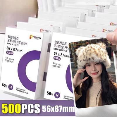 1-500 шт. Премиум HD Прозрачный Защитный Карман для K-pop Идолов Альбом Фото Водонепроницаемый Защитник Держатель для Игровых Карт 56x87 мм