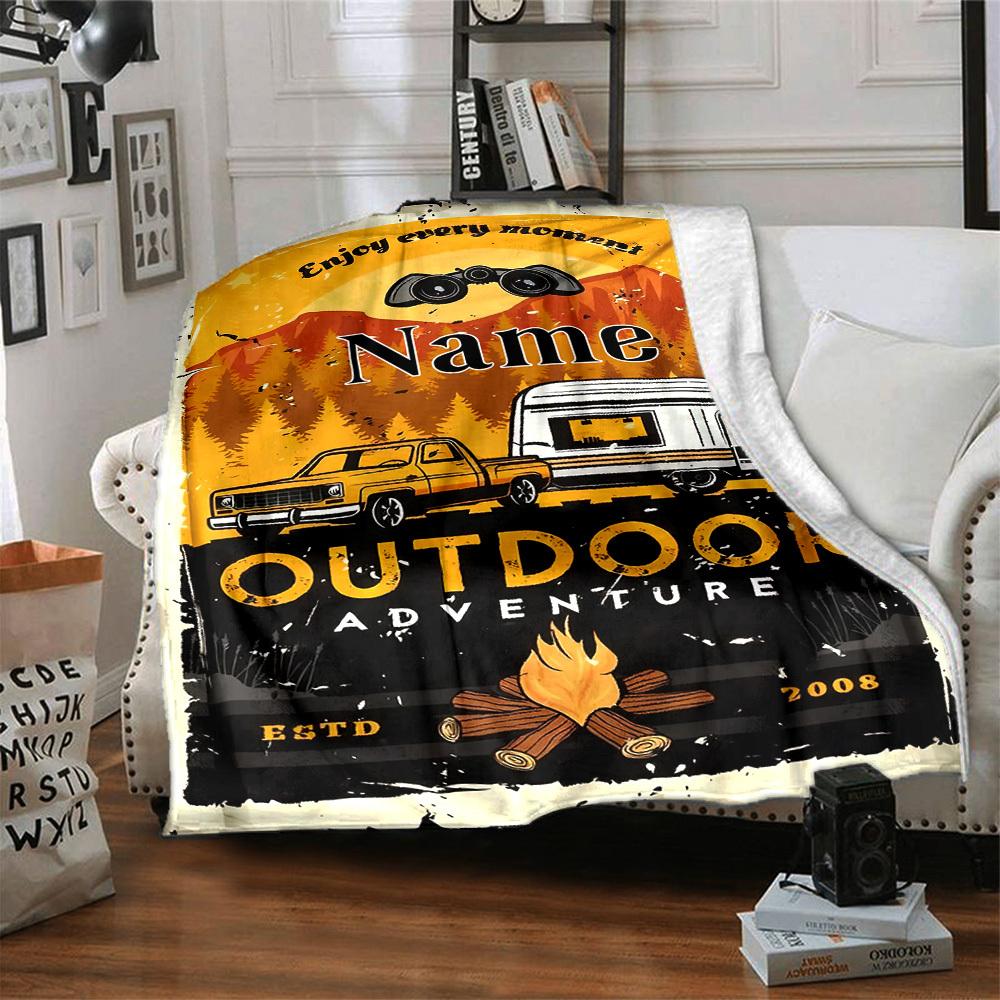 Outdoor Adventure Home Customize Your Name Blankets Comfortable Soft Lightweight Allseason Multipurpose Blanket For Picnics Sofas Offices Beds Living
