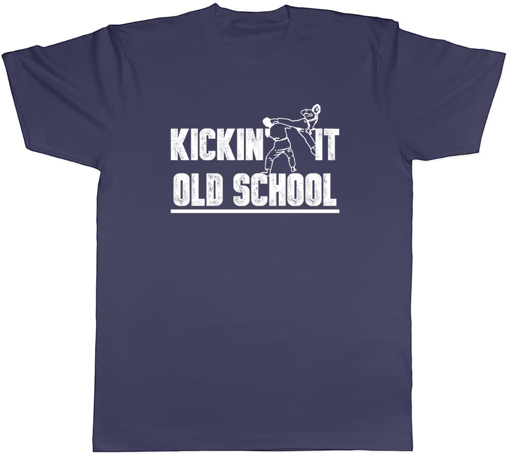 Kickin It Old School Mens TShirt Taekwondo Martial Arts Tee Gift