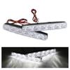 6LED светодиодные дневные ходовые огни высокой мощности, лампа дальнего света, универсальная светодиодная автомобильная противотуманная фара, простая установка, прочный