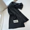 Winter New Warm Solid Color Wool Scarf Student Male Couple Versatile Long Knitted Small Scarf