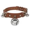 Cosplay Choker Leather Bell Necklace Punk Style Adjustable Neck Jewelry Men Women Role Play Party Accessories
