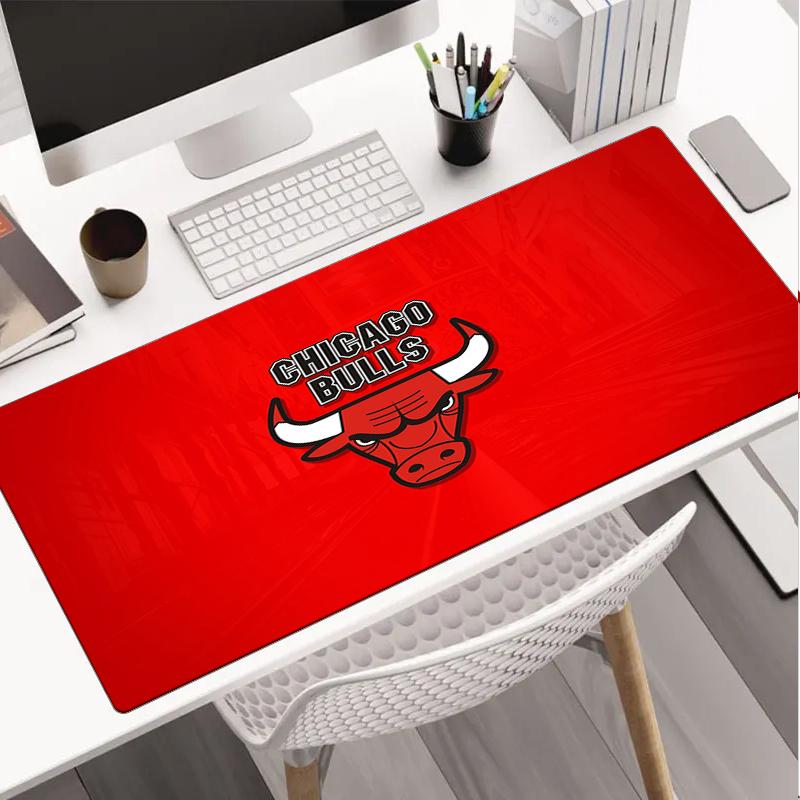 Коврик для мыши с логотипом Chicago Bulls, Игровой коврик для мыши, коврик для клавиатуры, Декор для стола для компьютера, ноутбука, Подарок для фаната, Подарок на день рождения
