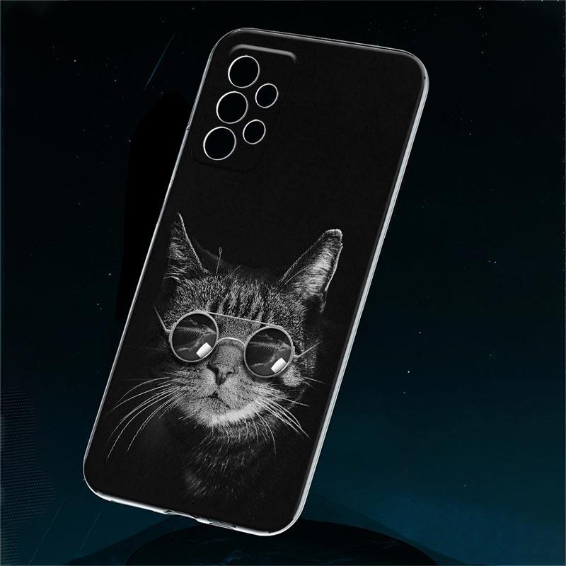 Силиконовый прозрачный чехол для Samsung Galaxy A52 A51 A53 A72 A71 A73 A32 A31 A33 A22 A11 Мягкие чехлы Чехол Орел Кот Лев Тигр Животное