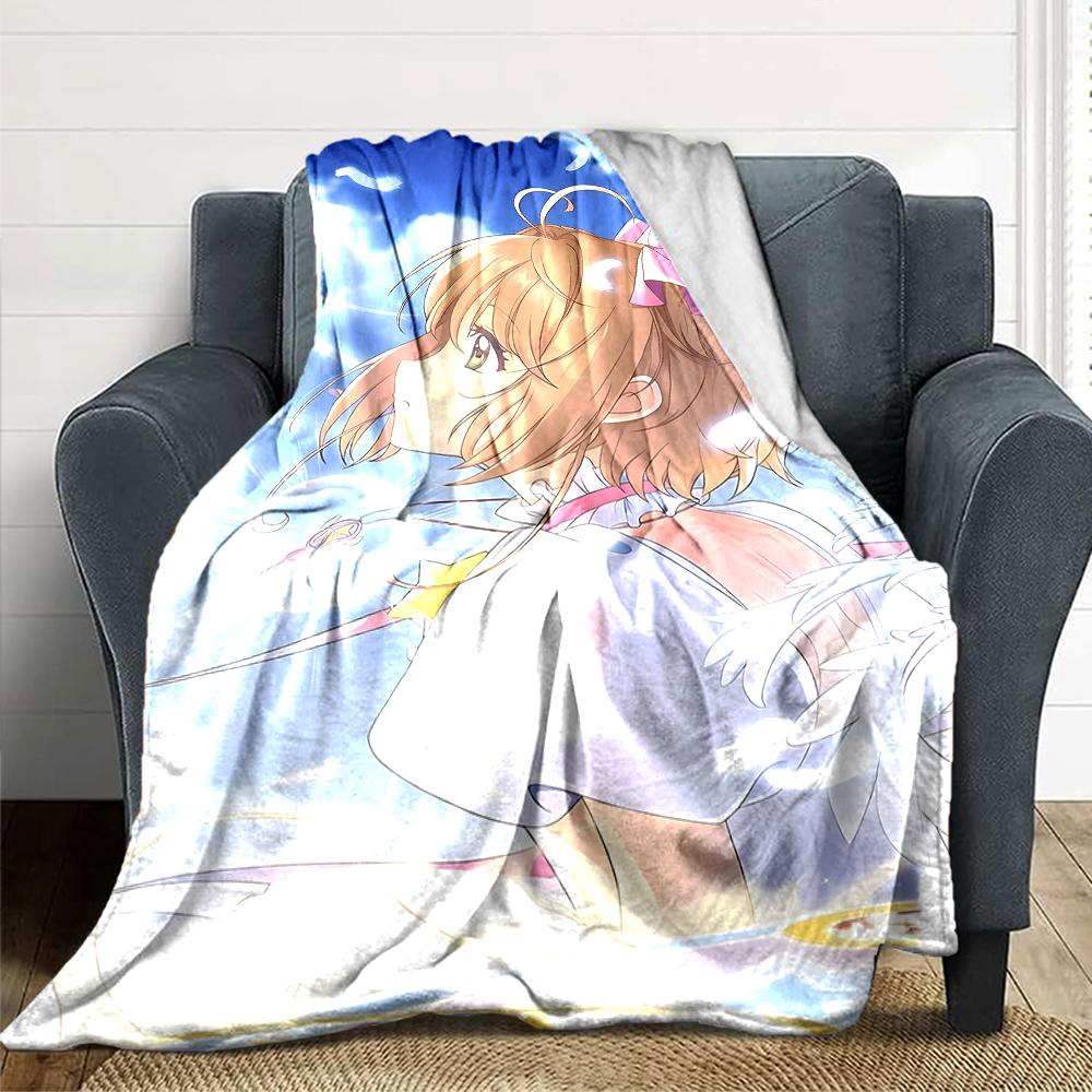 1Pc Cardcaptor Sakura Magic Circle Blanket For Couch Bed Plush Cozy Fuzzy Blanket Super Soft Warm Blankets For Fall And Winter 0918230
