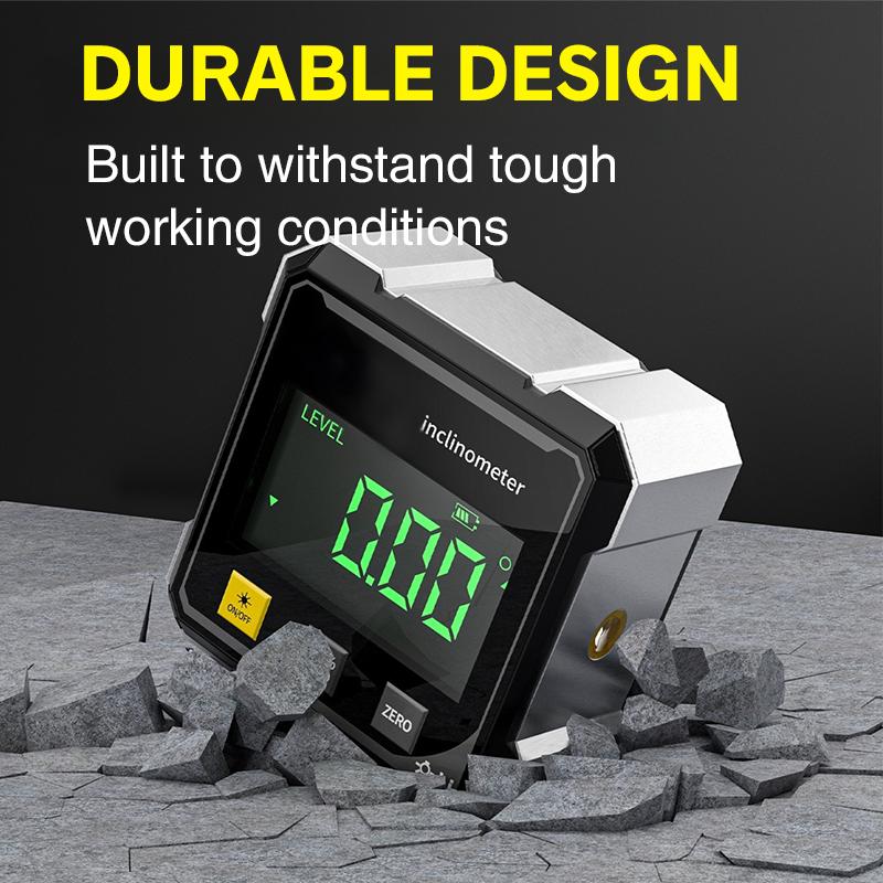 Деревообрабатывающие инструменты 4-сторонний магнитный двойной лазерный инклинометр цифровой прибор для измерения угла с измерением наклона лазерный уровень