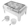 Набор для буфета Chafing Dish 9L из нержавеющей стали, прямоугольный, с подогревом алкоголя, для кейтеринга, с едой
