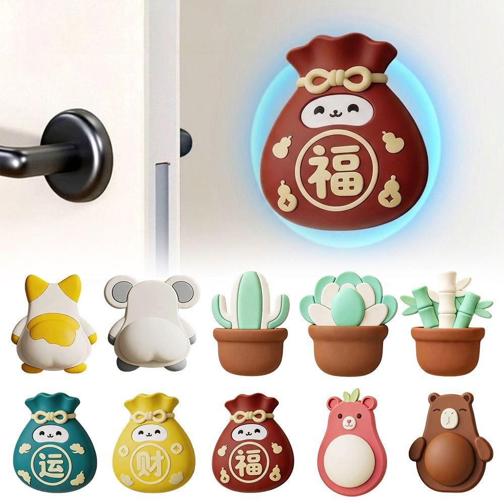 Self-Adhesive Door Handle Bumpers Silicone Wall Protector Stickers For Home Improvement