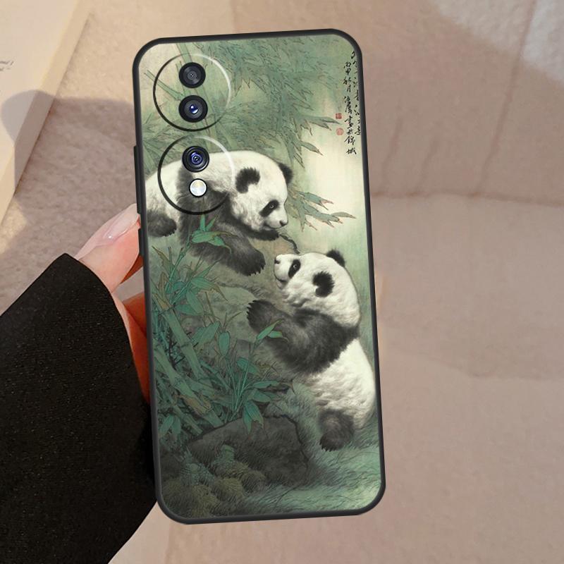 Чехол с изображением милого медведя в виде панды для Honor Magic 5 Pro 50 70 90 Lite Honor 8X 9X X9b X9a X8a X7a X6a X6 X7 X8 X9