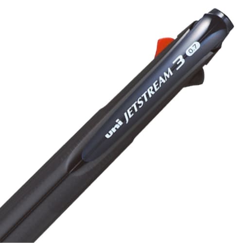 Шариковая ручка Mitsubishi Pencil 3 цвета Jet Stream 0.7 прозрачный темно-синий легко писать SXE340007T.9