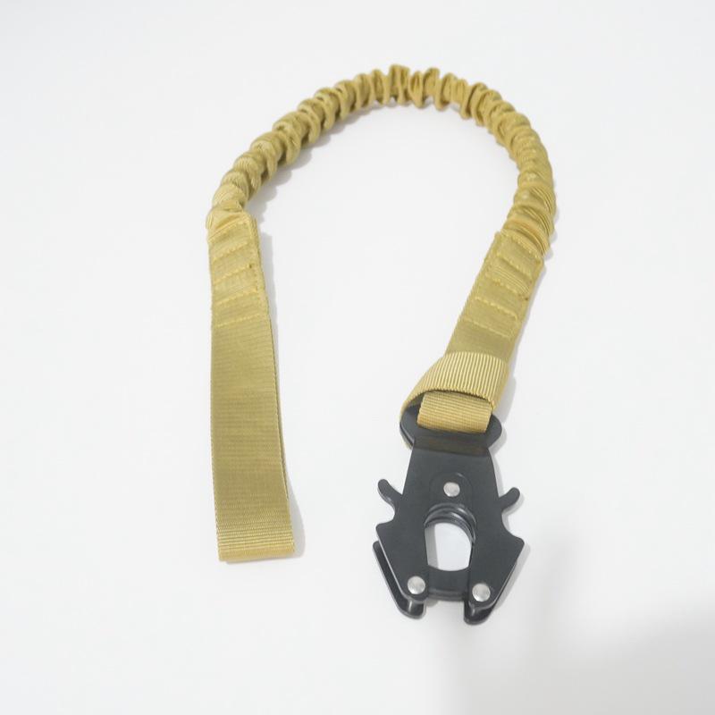 Эластичная веревка безопасности для спуска по веревке с быстроразъемной пряжкой с двумя головками для тактического использования на открытом воздухе