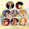 One Piece Anime Badge Luffy Zoro Laser Pin Round Tin Button Brooch  Merchandise Accessories For Fans Collection Gift