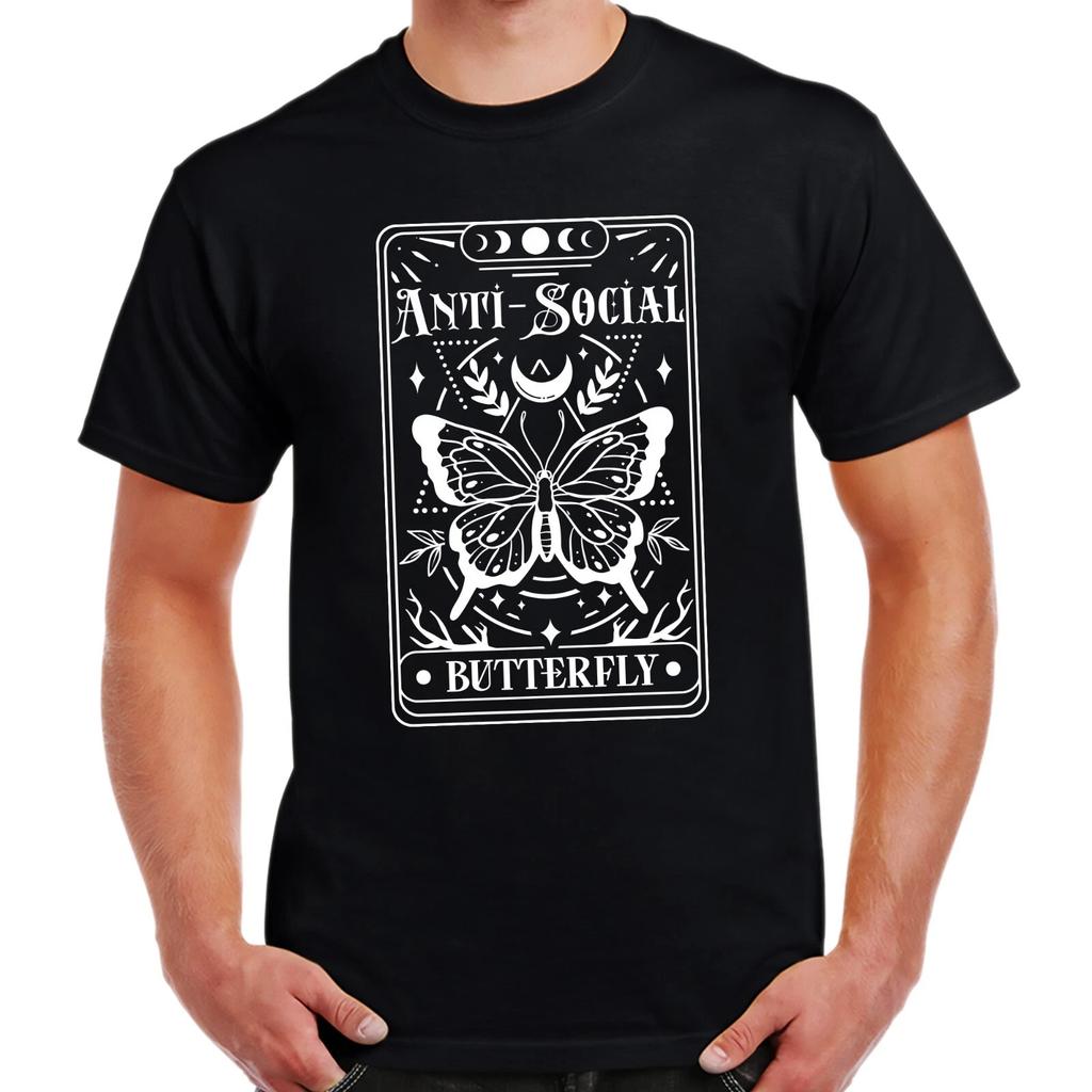 Funny Tarot Anti-Social Butterfly T-Shirt Birthday Gift Tarot Parody
