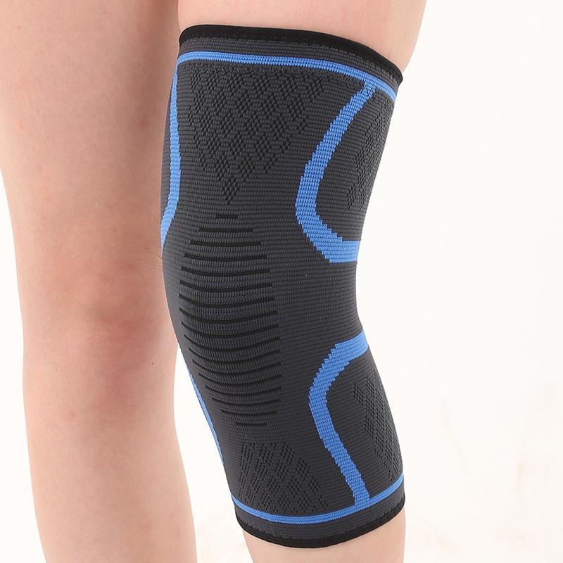 Sports Nylon Knee Pads Silicone Double Corrugated Breathable Knitted Knee Pads Four Seasons Sports Protectors Cross-border