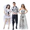 Костюм Королевы-Призрака, Невесты, Вампира, Ведьмы: Прозрачная накидка и длинное платье
