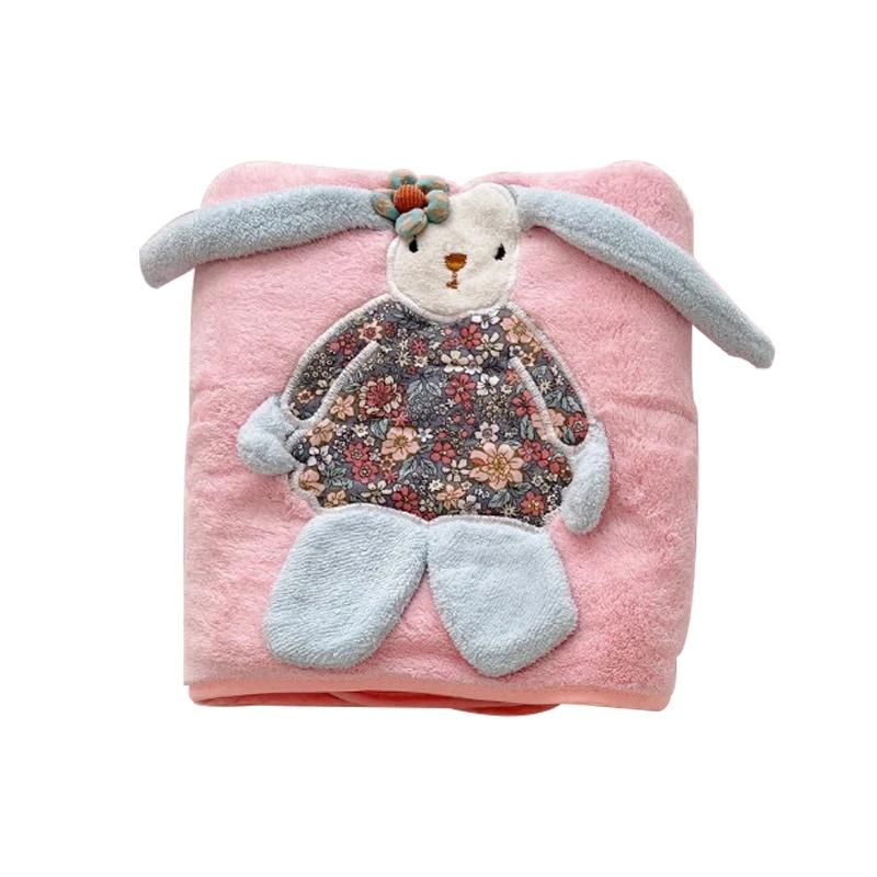 70*140 см мультяшный длинноухий кролик детское банное полотенце плюшевый бархат супер мягкий и милый детский большой полотенце пеленка