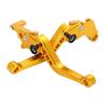 Nakira 6-stage Adjustable Lever Set Honda Universal Brake Lever Clutch Lever Monkey 125 Grom NS-1 CBR400R CB400F (Gold)