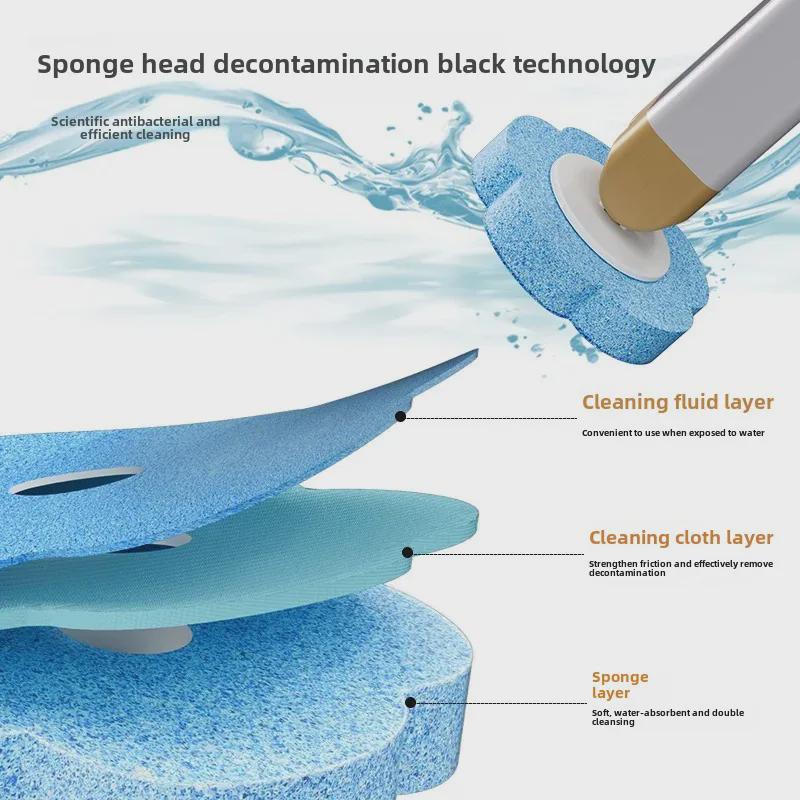 Настенный одноразовый туалетный ершик со сменной головкой — отсутствие мертвых углов для эффективной уборки