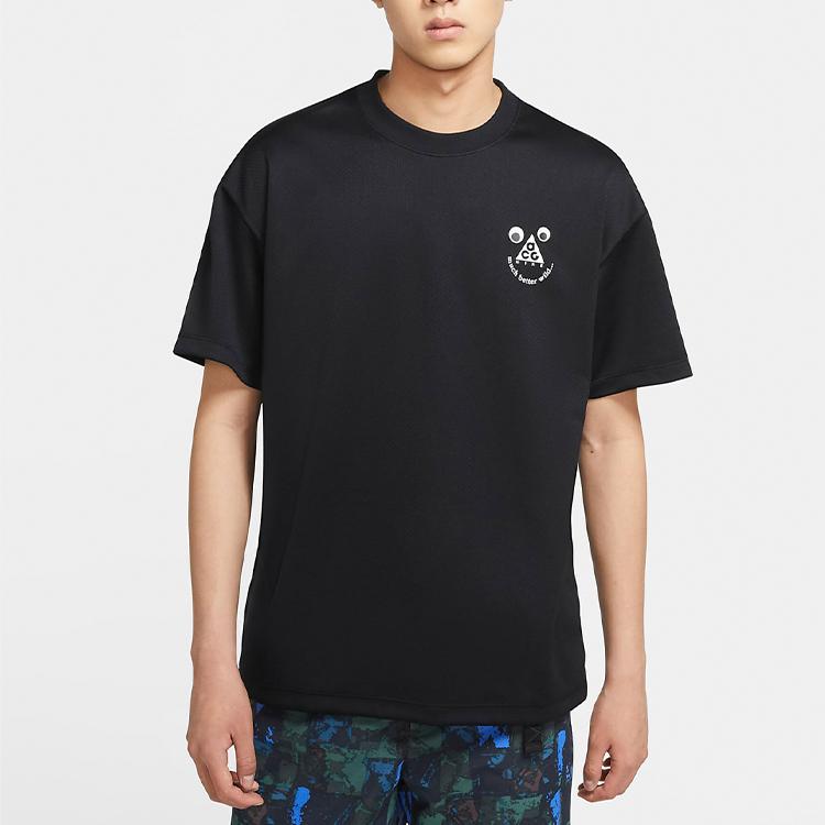 Nike ACG повседневная спортивная футболка с коротким рукавом, мужские топы, черные CU0099-010