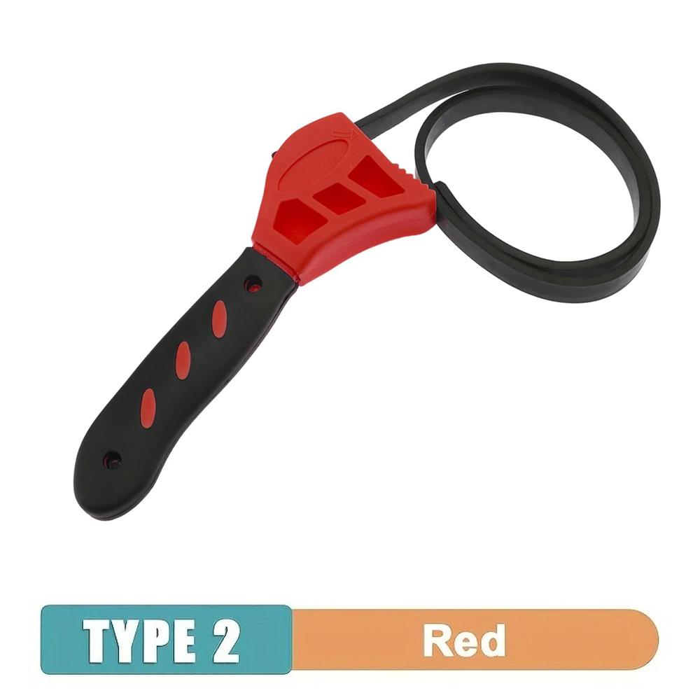 Регулируемый ремешковый ключ, 6-дюймовый ремешковый ключ для сантехники, резиновый ремешковый ключ, ключ для труб водяных и масляных фильтров для сантехников