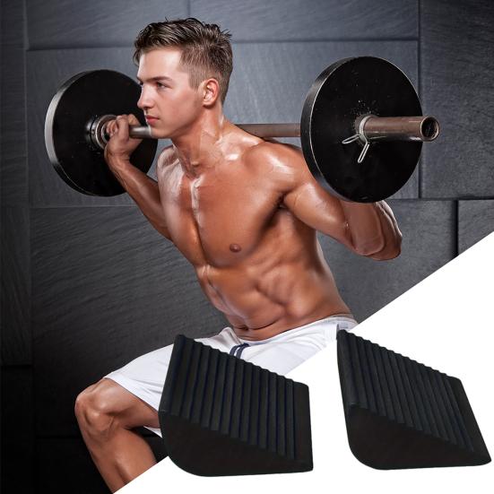 2 шт. Блок-клин для глубокого приседа, Растяжка икр, Наклонная доска, Профессиональный нескользящий фитнес, Тяжелая атлетика, Становая тяга, Подъем пятки, Рампа для глубокого приседа