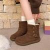 Женские зимние ботинки большого размера с мягкой подошвой, увеличивающие рост, теплые, из комбинации кожи и меха, для занятий спортом на открытом воздухе