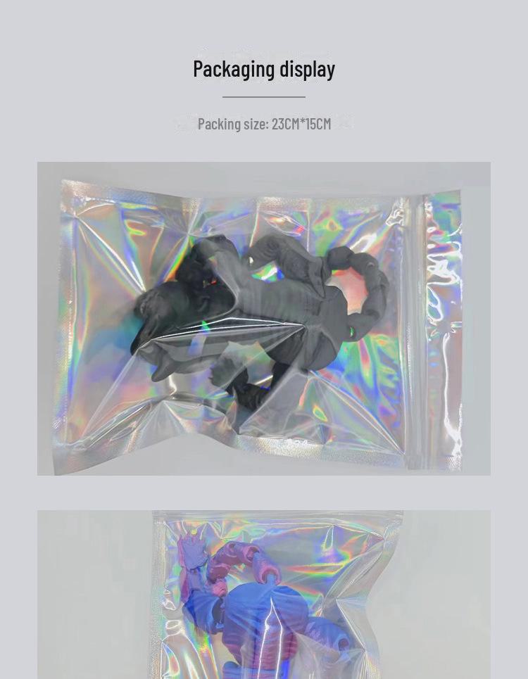 3D Printed Hairless Cat Movable Toy with Random Eyes - Educational and Decorative