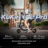 KuKirin Электросамокат G2 Pro, версия 2024, 600 Вт бесщеточный двигатель, аккумулятор 48 В 15.6 Ач, 9-дюймовые резиновые вакуумные шины, максимальная скорость 45 км/ч