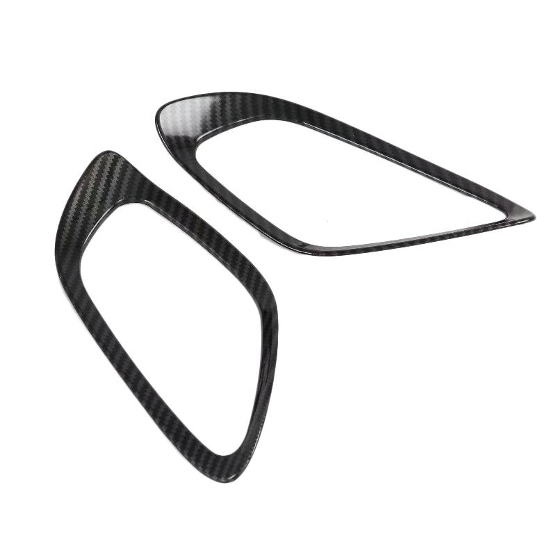 Передние/задние противотуманные фары, накладки на лампы, 2 шт., блестящие/углеродное волокно, автомобильные аксессуары, подходят для Kia