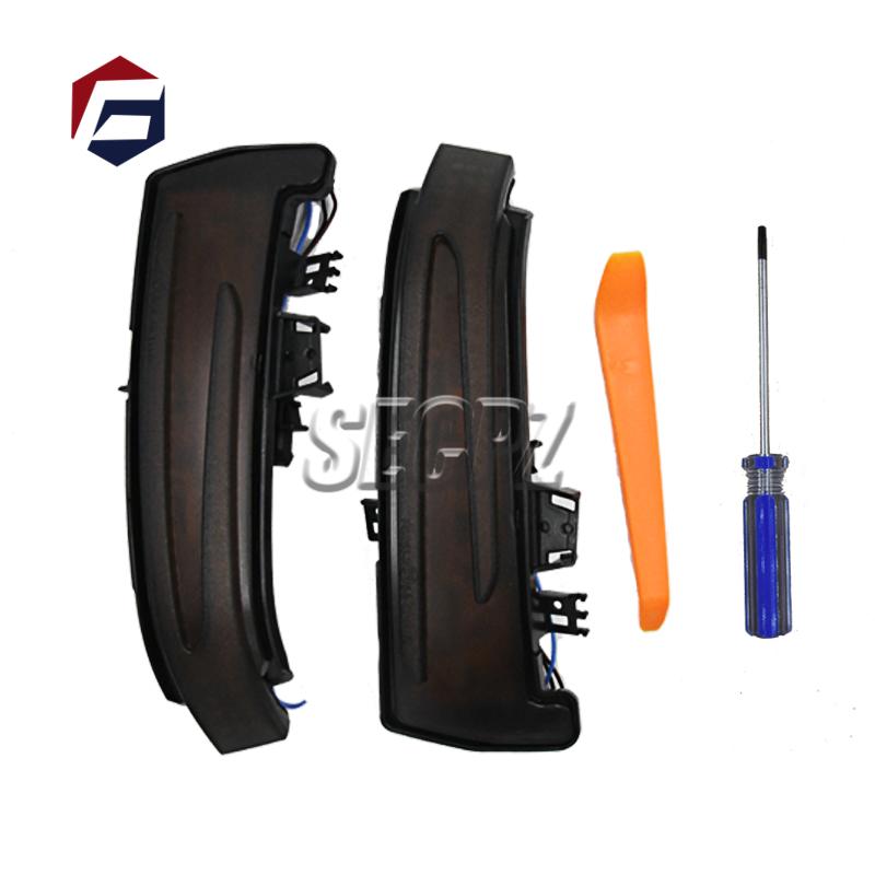 Двухцветный светодиодный динамический поворотник для Benz ABCES CLA GLA CLS Class W176 W246 W204 W212 C117 X156, зеркальный мигалка