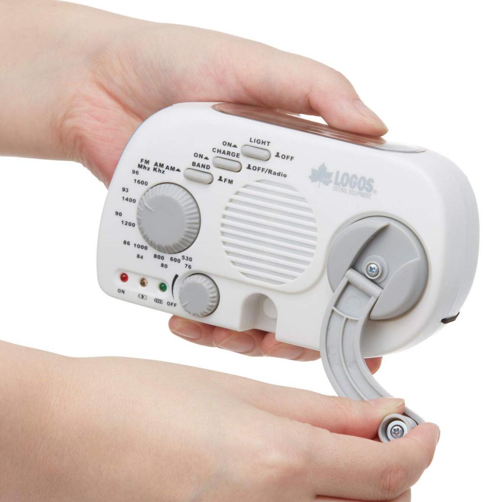 LOGOS Crank Solar Radio Light 74175021 (Logos) 3-Power (Smartphone Charging)