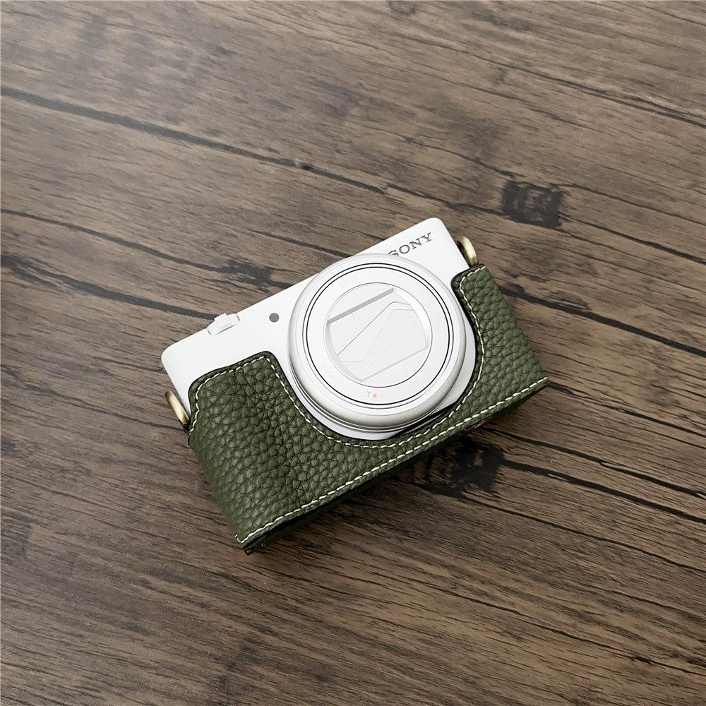 Чехол-половина из искусственной кожи ручной работы для камеры Sony ZV1F ZV-1F ZV-1M2 ZV1M2 с открывающимся снизу чехлом для корпуса