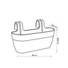 ELHO Flower pot/Balcony Box Vibia Campana Easy Hanger Large - Outdoor Balcony - L 24.1 X W 46 X H 26.5 Cm - Dusty Rose