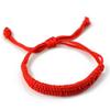 Унисекс Модный Ручной Работы Красная Нить Плетеный Эластичный Браслет с Узлом для Удачи AVE